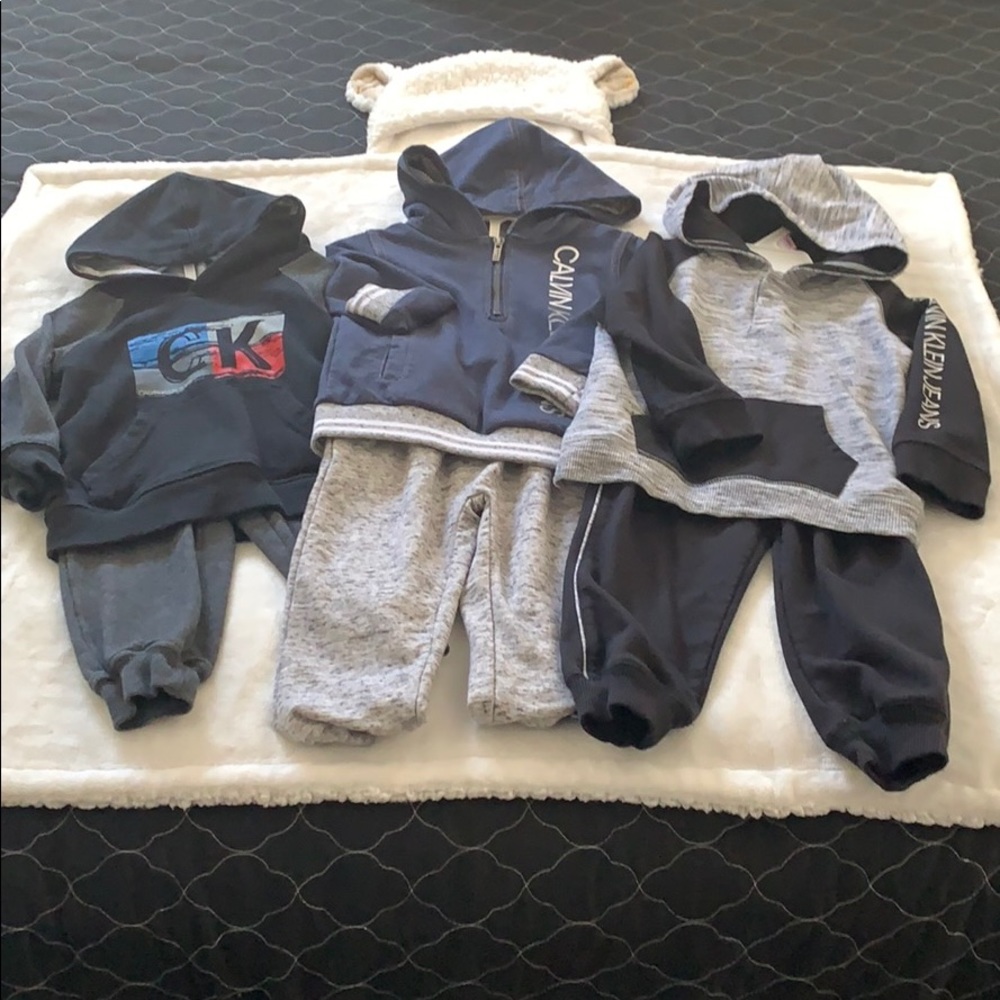 Little boys cotton Hoodie pants set